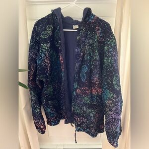 Classic Brand Hooded Navy Blue Jacket Size L